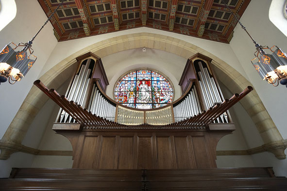 While the organ has enjoyed several updates over the years, it still retains its original pipes from 1932.
