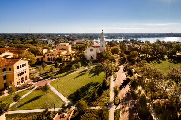 Rollins College is located on the banks of Lake Virginia in Winter Park, Florida, just north of Orlando.