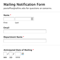 Mailing Notification Form