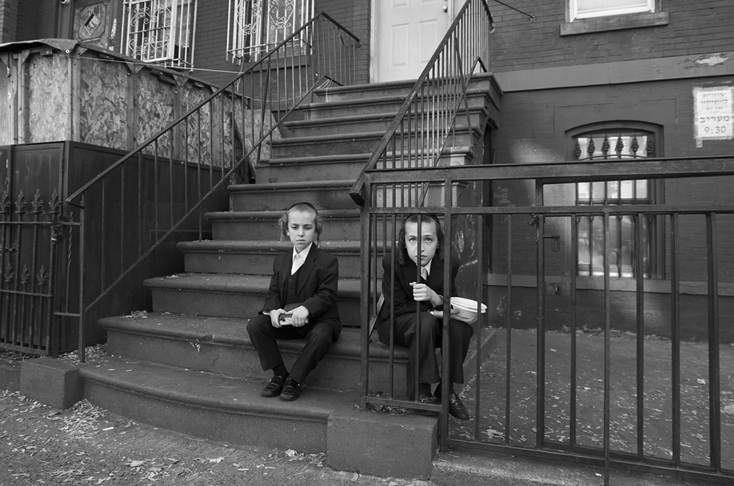 Boys sitting on Stairs/Lee Avenue, Brooklyn, NY, 