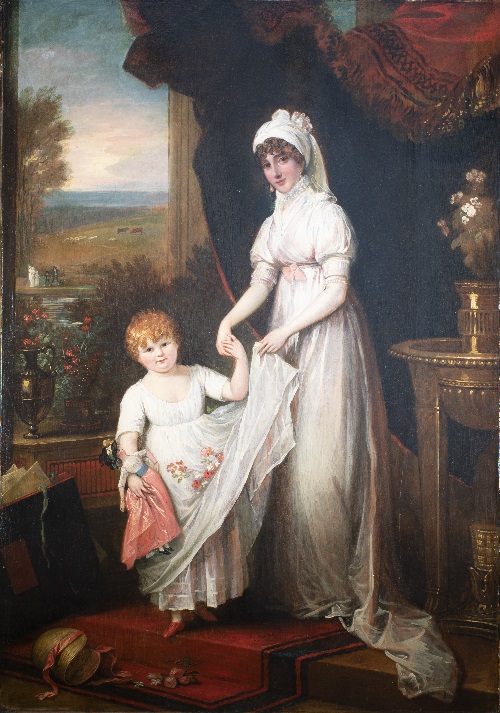 Mrs. Thomas Keyes and Her Daughter
