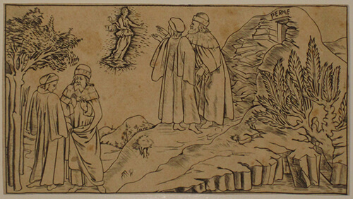 Dante and Virgil with a Vision of Beatrice
