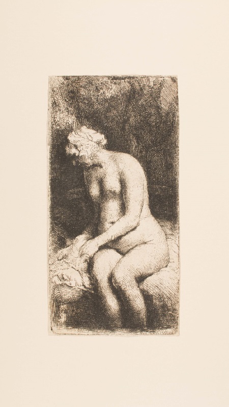 Seated Naked Woman (Bathing Her Feet at a Brook)