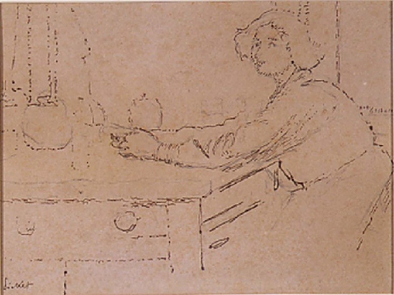Study of a Woman at a Table